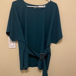*Green blouse with waist tie